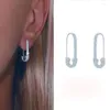 Boucles d'oreilles en zircone de haute qualité pour femmes, bijoux de fête, couleur pistolet noir, 28 7mm, S925