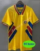 1994 Retro Romanya Milli Takımı Erkek Futbol Formaları Hagi Raducioiu Popescu Romanya Ev Sarı Uzak Kırmızı Retro Futbol Gömlek Kısa Kollu