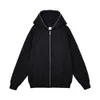 Herrjackor harajuku jacka tröjor män zip up hoodies retro långärmad överdimensionerad svart huva tröja rockar 231009