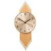 Zegary ścienne Ręcznie salon zegara kwarcowa sztuka elegancka dekoracja domu prezent złoty okrągły projektant Duvar Saati Decor
