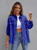 Women's Jackets 2023 Fashion Denim Jacket Women Long-sleeved Casual Lapel Making Old Broken Holes Tassels Pink Purple Black Demin