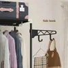 Hangers Racks Simple Coat Rack Stand Spray Paint Metal Home Supplies Storage Cabinet Bedroom Wardrobe Closet Floor Clothes Hanger with Hook 231007