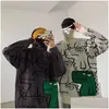 Suéteres masculinos Suéteres masculinos Jacquard Casual Suéter Solto Moda Outono / Inverno Gola Alta Tops Oversized Cartoon Impresso Y2K Casal U Otuzy