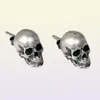 925 Sterling Silver Skull Stud Earring Gothic Party Wedding Sieraden voor meisjes Punk 2106189603159