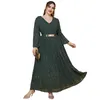 Plus size vestidos femininos maxi 2023 primavera formal luxo lantejoulas chique elegante manga longa muçulmano turco noite festa roupas