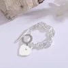 Tiff Designer-Schmuck, luxuriöser Modeschmuck, T-Halskette, hohe Version, Boutique, Valentinstagsgeschenk, Liebesanhänger, Herz, fortschrittliches Design, Schmuckzubehör