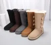 2019 Hot Sell New Classic Designer AUS 3-knappkvinnor Snöstövlar U187300 Tall Women Boots Keep Warm Boots US3-12 EUR35-43 Gratis frakt
