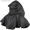 Tematdräkt 2022 Medieval Witch Wizard Fancy Punk Cloak Gothic Cosplay vuxen huva mantel vampyr djävul capes unisex halloween party come q23101010