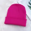 Cappello lavorato a maglia in 22 colori caramelle per bambini Berretto moda invernale per bambini Tinta unita Berretto in lana per bambini Mantieni caldo LL all'ingrosso