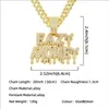 Anhänger Halsketten Männer Hip Hop Hop Out Bling Easy Money Halskette 13mm Breite Kubanische Kette HipHop Mode Charm JewelryPendant225f