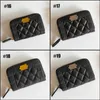 Mini borsa per carte di moda 4 stili 19 opzioni con custodia con logo in metallo Porta carte di credito Portamonete a catena