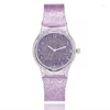 Horloges Transparant Glitter Plastic Horlogeband Wijzerplaat Mode Trend Heren Relogio Feminino Voor Kinderen Klok Meisje
