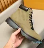 2023 Men Boots Designer Onkle Boot حقيقية Leathershoe لامعة قابلة للفصل حقيبة القتال في الهواء الطلق السميك -N0145