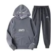 Designer Men's Sportswear Solid Color Hoodie and Pants Warm Sportswear Women's Plush Hooded Sportswear