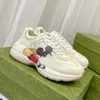 デザイナーRhyton Shoesマルチカラースニーカー男性女性トレーナーヴィンテージシャウシュールプラットフォームスニーカーストロベリーマウスマウスシューズボックスサイズ35-46