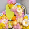 Other Event Party Supplies 153Pcs Macaron Yellow Pink Daisy Foil Balloon Garland Arch Set Girls Princess Birthday Wedding Baby Shower Decorations 231009