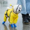 Vêtements pour chiens imperméables pour chiots, veste de pluie avec capuche pour petits et moyens chiens, poncho avec sangle réfléchissante, abeille, ours, dinosaure 231009