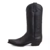 Bottes de Cowboy occidentales pour hommes, chaussures d'hiver en cuir, bottes hautes brodées, chaussures de Couple légères et confortables, grande taille 35-48