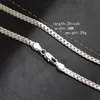 Kolye Kolyeleri Yaz 925 STERLING Gümüş Moda Erkekler Güzel Takı 5mm 20 feet 50 cm Kristal Swarovskis Kolye240D