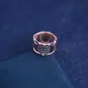 TIFF Ring Designer Jewelry Fashion Fashion Jewelry S925 Sterling Silver Love أربعة جوانب تصميم صغير شخصية عصرية للنساء الملحق