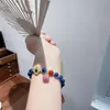 Charme Pulseiras Ágata Azul Frisada Pulseira Com Pingente De Pêssego Doce Única E Na Moda Jóias Femininas Bonitas Para Namorada