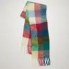 Sciarpa di lusso sciarpa invernale designer sciarpa firmata per donna strisce classico scialle scozzese arcobaleno in cashmere sciarpa lunga abbinata ai colori dei capelli di cavalluccio marino