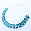 Chains Pattern Fashion Sexy Collar Necklace Rhinestone Luxurious Personalized Blue Accessories Wholesale