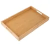 Plates Wooden Tea Tray Serving Platter Decorative Rectangular Bread For Eating Small