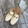 Designer GG Slides Mules tofflor 100% Real Leather Horsebit Loafers tofflor Luxury Women Men Jacquard Leather Slipper Jumbo Logo Canvas Princetown Flat Shoes