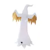 Other Event Party Supplies 240cm Big Halloween Inflatable Ghost with Rotating Flame Light Horror Decoration Home Outdoor Yard Glowing Prop 231009