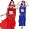 Stage Wear 4pcs / Set Profissional Trajes de Dança Oriental Mulheres Traje para Bellydance Tribal Belly Set Saia