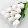 Kwiaty dekoracyjne 10pcs sztuczne tulipany pu Real Touch Flower Bukiet do dekoracji wielkanocnej domowy dekoracje ślubne ogrodowe