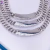 Hoge Kwaliteit Hip Hop Sieraden Cubaanse Link Chain 925 Zilver 10mm 12mm Iced Out Vvs Moissanite Diamond Fashion Cubaanse kettingen