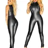 Sexy schwarzer Wet-Look-Reißverschluss aus Kunstleder, Overall, PVC, Latex, Catsuit, Clubkleidung, Kostüme, Damen-Bodysuit mit offenem Schritt, Fetisch-Uniformen330x