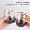 Verres à vin 1040 pièces en plastique sans tige avec bord doré, gobelets transparents jetables de 12 Oz, fête fantaisie pour réception de mariage, coq 231009