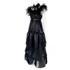 Woensdag Addams Cosplay Kostuum Gothic Zwarte Jurk Prom Party Lolita Prinses Jurk Halloween Carnaval Kostuums voor Vrouwen Girlscosplay