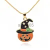 Pendant Necklaces Halloween new jewelry ghost magic hat pumpkin cartoon earring necklace x1009