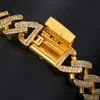 Marka Moda Kadın Benzersiz Tasarım Buzlu Güzel Takı 13.4mm Altın Kaplama 925 STERLING Gümüş VVS Moissanite Erkekler Hip Hop Küba Bağlantı Zinciri Bilezik