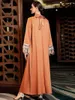 فساتين غير رسمية Siskakakia متدرج شرابة Abaya اللباس النساء الأنيقة يدوية خياطة Rhinestone Hollow Out Stand Twhice Long Long Arab Dubai Retbe Robe