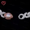 Luxury Big Vvs Chain S925 Two Tone Moissanite Miami Link Chain Infinity Custom Cuban Link Chain