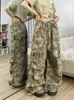 Damesbroeken Herfst Camouflage Overalls Dameskleding Katoen Trekkoord Casual Baggy Losse wijde pijpen Volledige lengte broek Pantalones XL