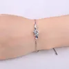 Biżuteria Bangle Biżuteria Przyjazd Księżyc oryginalny niebo niebieski topaz stworzył szafir 925 srebrny bransoletka dla kobiety 231009