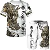 Men's Tracksuits Summer Men's Animal Tattoo White Short Sleeve T-Shirt The Lion 3D Printed O-Neck Tees Shorts Suit Casual Sportwear Tracksuit Set 231009