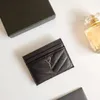 Luxury plånböcker 10A Kvalitetsdesignkorthållare Purse Fashion Pures Caviar Leather med box -dubbelsidiga kreditkort Mynt mini plånböcker