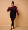 Survêtements pour femmes 2023 Automne Mode Classique Contraste Couleur Pull Pantalon Décontracté Ensemble Deux Pièces Pour Femmes