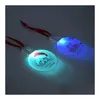 Christmas Decorations Sublimation Blanks Led Acrylic Christmas Ornaments With Red Rope For Tree Decorations Home Garden Festive Party Ot7Yx