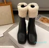 Beeled Fur High Women Heels High High Rain Boot مقاومة للماء من باطن Rubber Platform أحذية في الهواء الطلق في الهواء الطلق مصنع المصنع