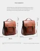 School Bags Leather Women's Backpack British College Style Handbags 14" Laptop Bag Fashion Retro Computer Student Schoolbag