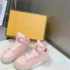 2023-plattform Dubbelhjul nylon sneakers kvinnor kvinnor för vita sneaker tränare tredubbla tjock botten lyx för rosa