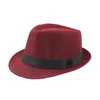 Middle aged and elderly men's outdoor sunshade hats, dance parties, jazz hats, linen rolled edge small top hats, best-selling hats in Europe and America